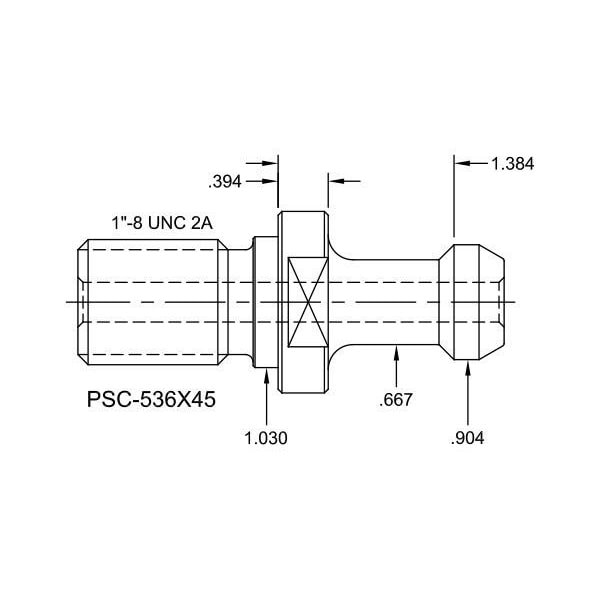 Tj Davies Co Coolant Through Retention Knob PSC-536X45 - main